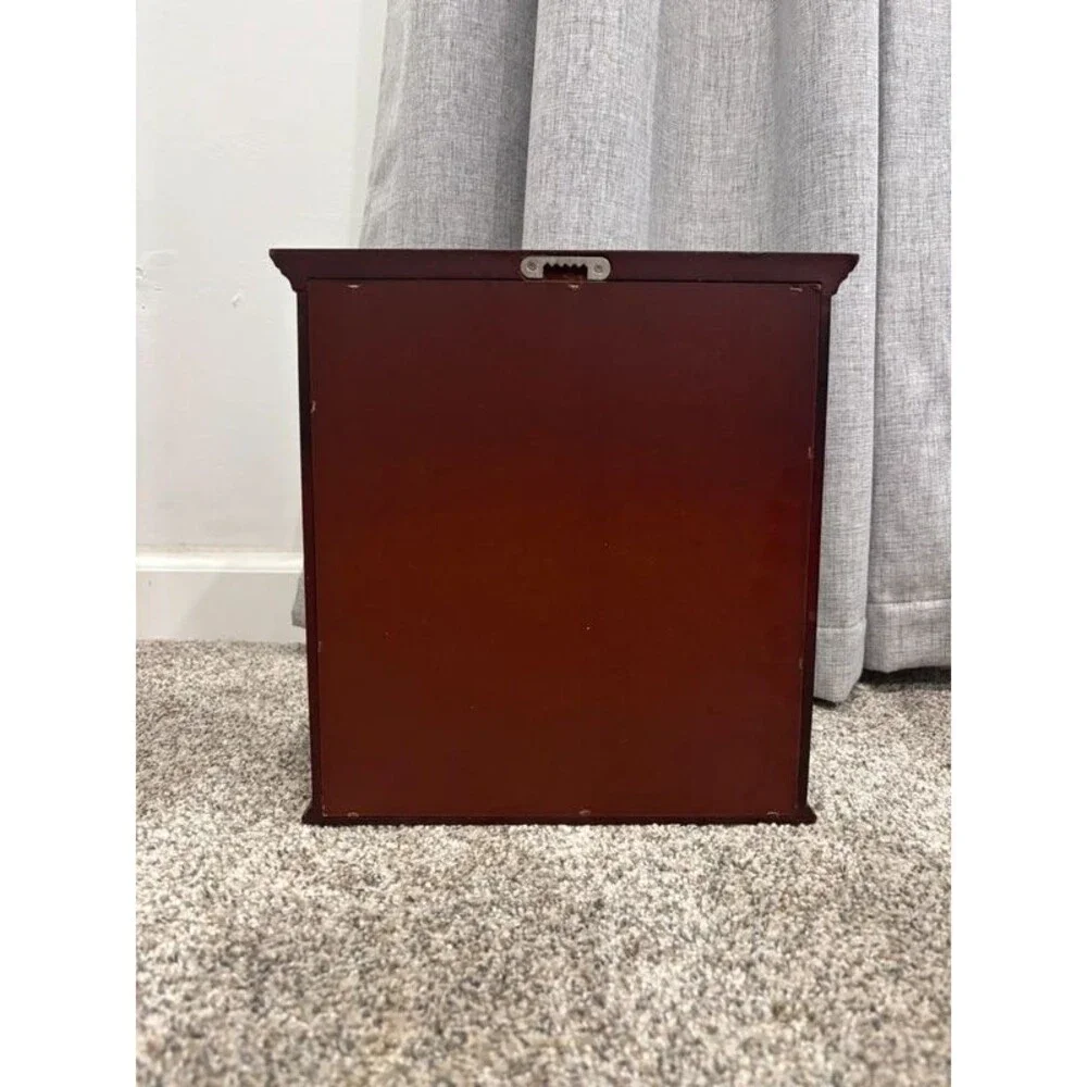 Wooden Wall Mounted Glass Display Cabinet Case for Collectables, Trinket Display